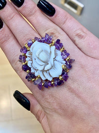 Anello artigianale con le rose